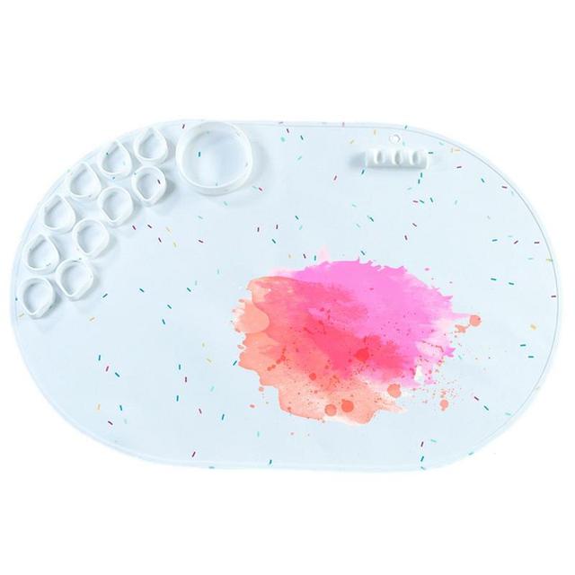 Kids Silicone Paint Mat Silicone Art Craft Pad Collapsible Silicone Artist  Mat With Cup Washable Nonstick Drawing Boards For Cla - AliExpress